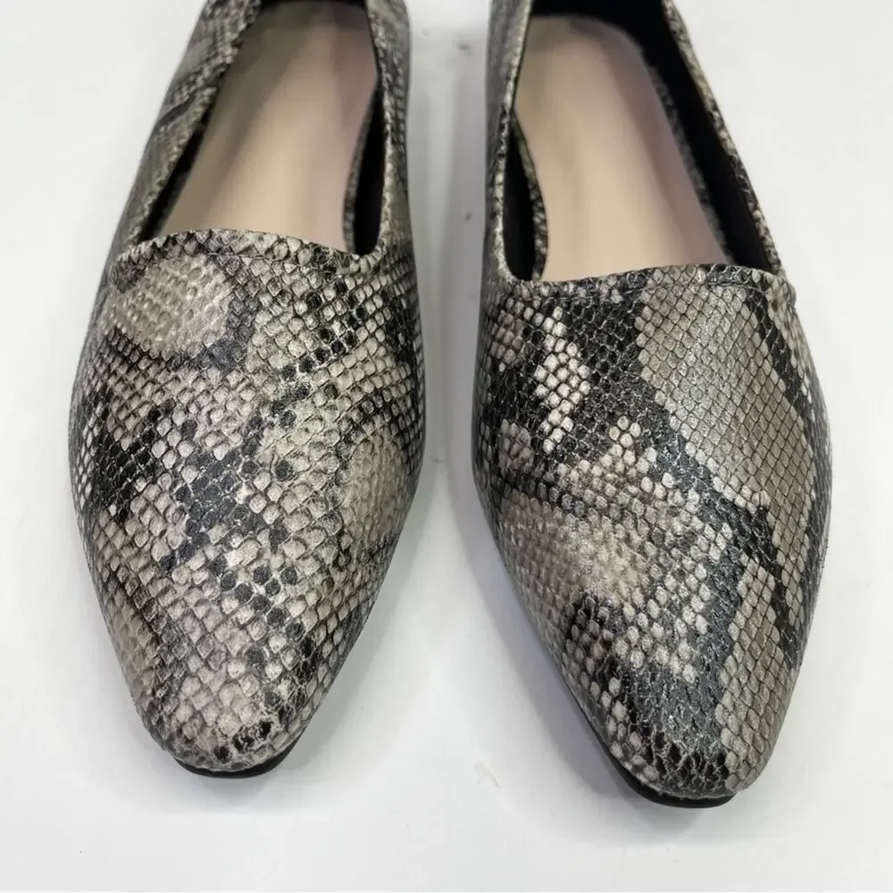 French Connection Emee Animal Print Slip On flats soft truffle - 9